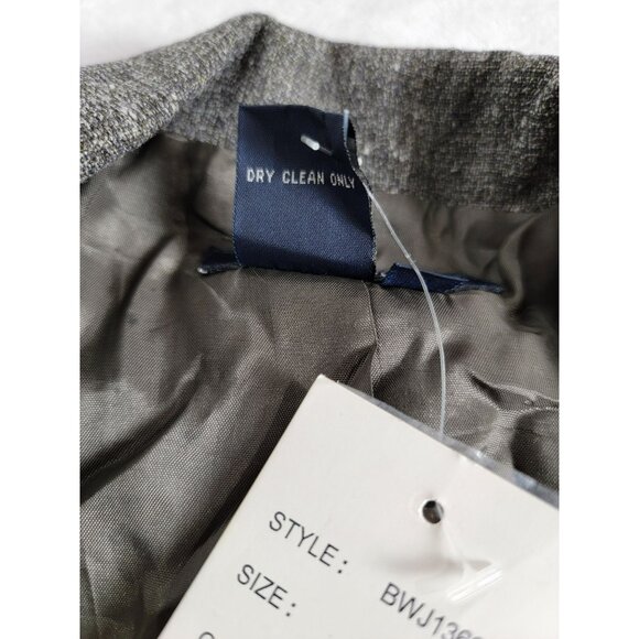 Boston Proper Women's Single-Breasted Polyester Blend Casual Blazer Gray 6 NEW - Picture 5 of 8